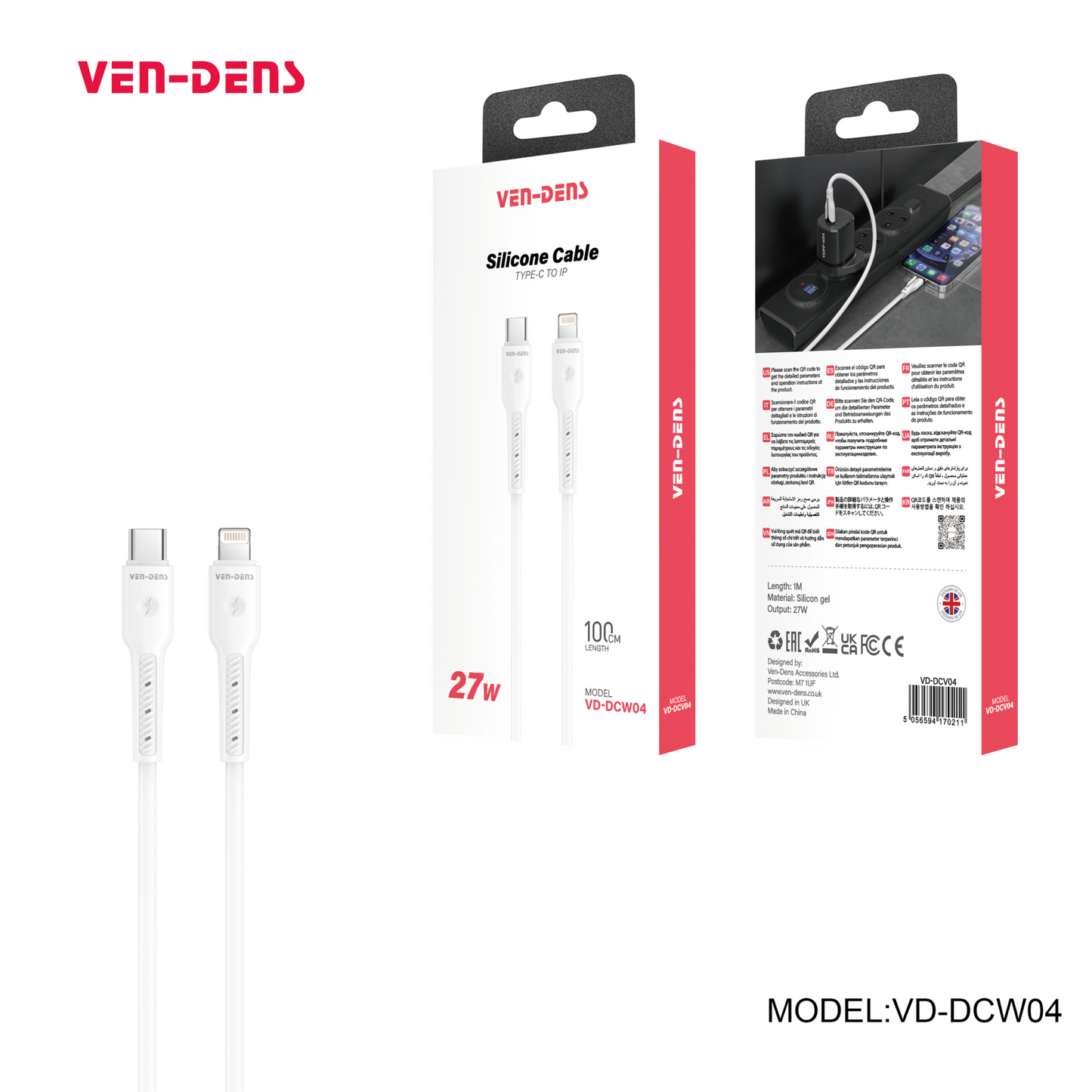 27W Type-C to iPhone Charging Cable.