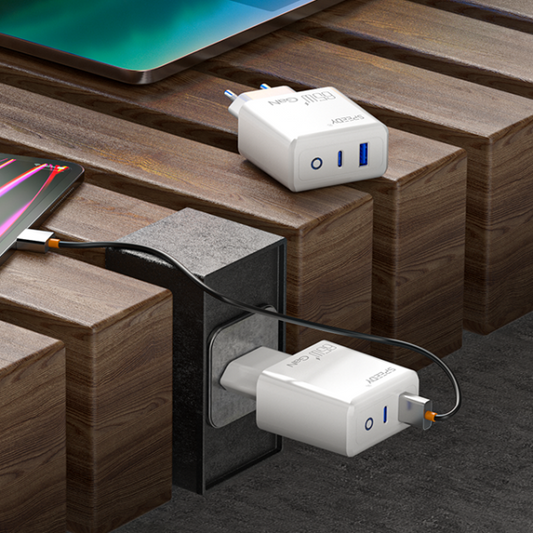 PD65W 2 in 1 power delivery for multiple devices charge with LED light