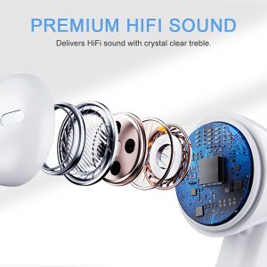 Waterproof Earphone High End Led Light HiFi Heavy Bass Retro Wireless Earbuds