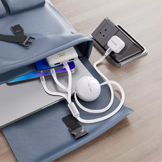 3 in 1 - 15W Type-A to Type-C + iPhone + Micro Data Cable