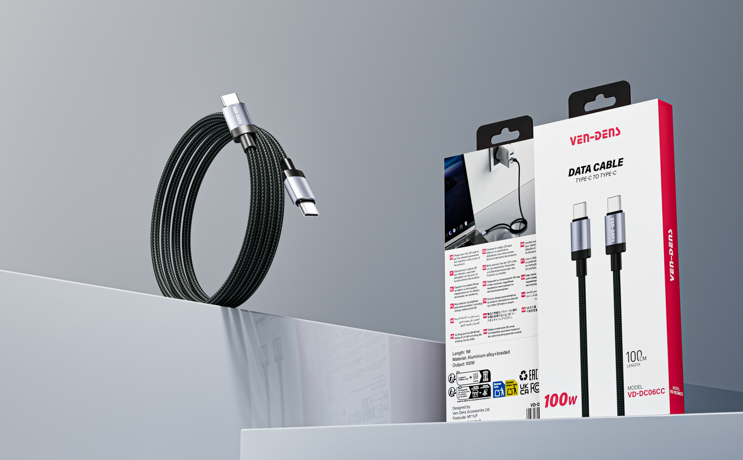 100W Type-C to Type-C Charging Cable