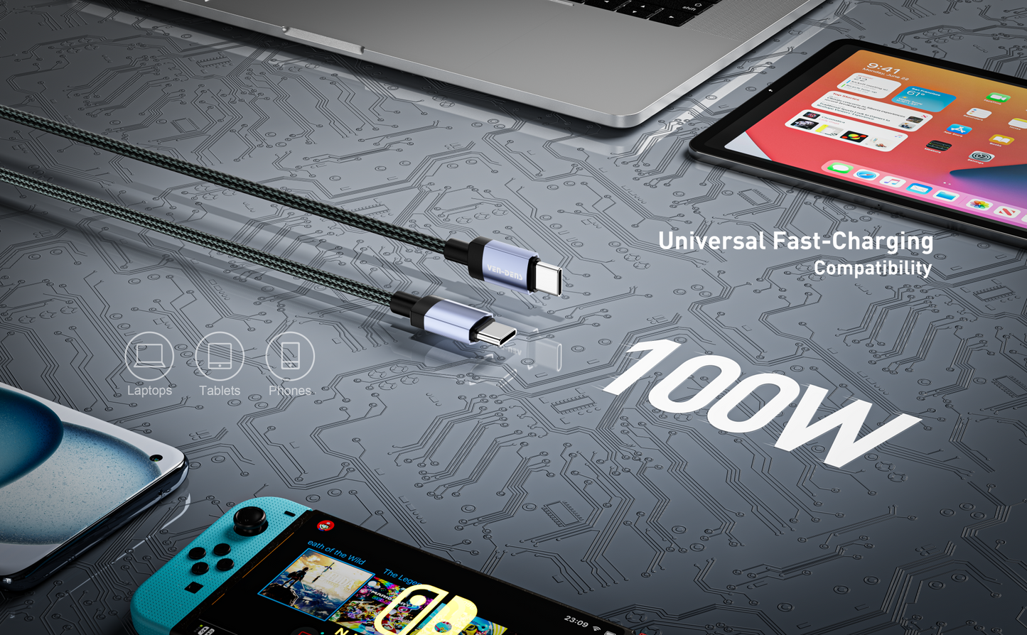 100W Type-C to Type-C Charging Cable