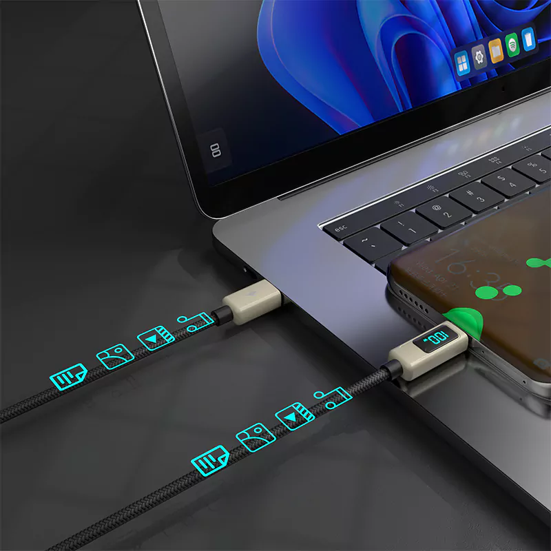 100W Type-C to Type-C  Display Charging Fast Data Cable