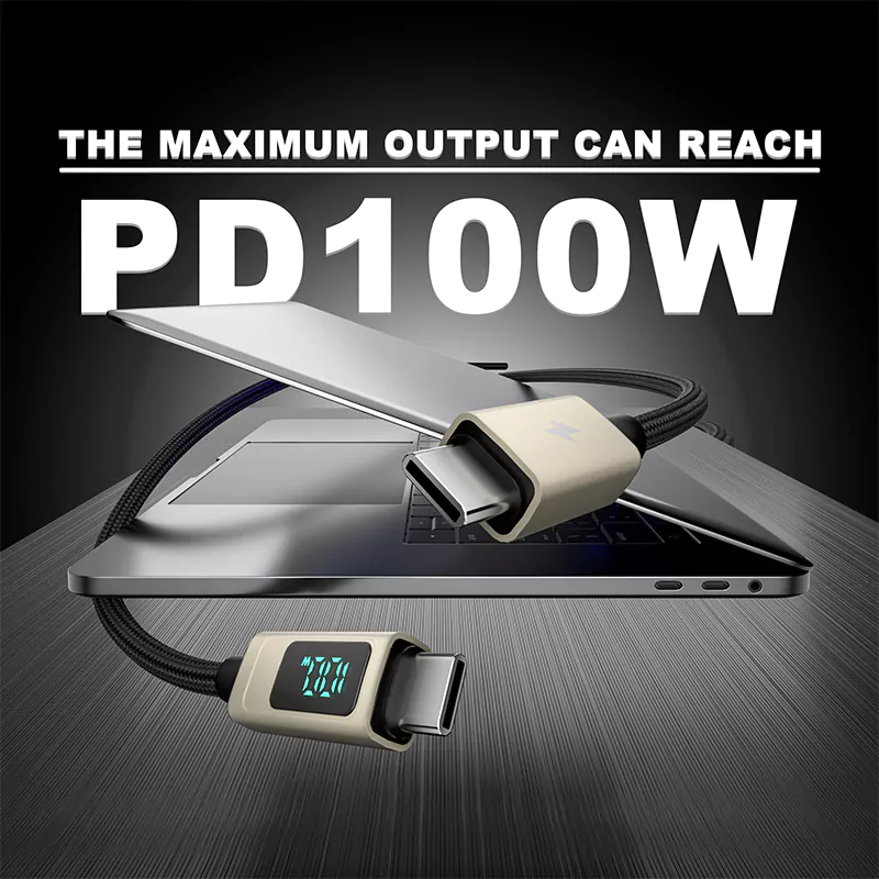 100W Type-C to Type-C  Display Charging Fast Data Cable