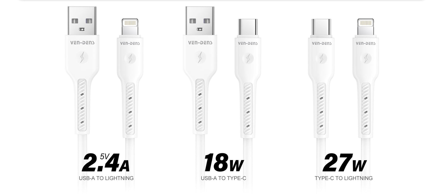 18W Type-A to Type-C Silicone Cable