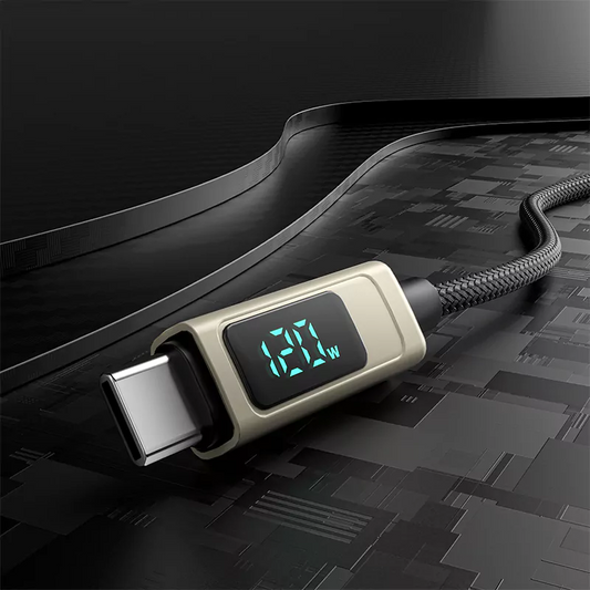 120W Type-A to Type-C Display Fast Charging Cable